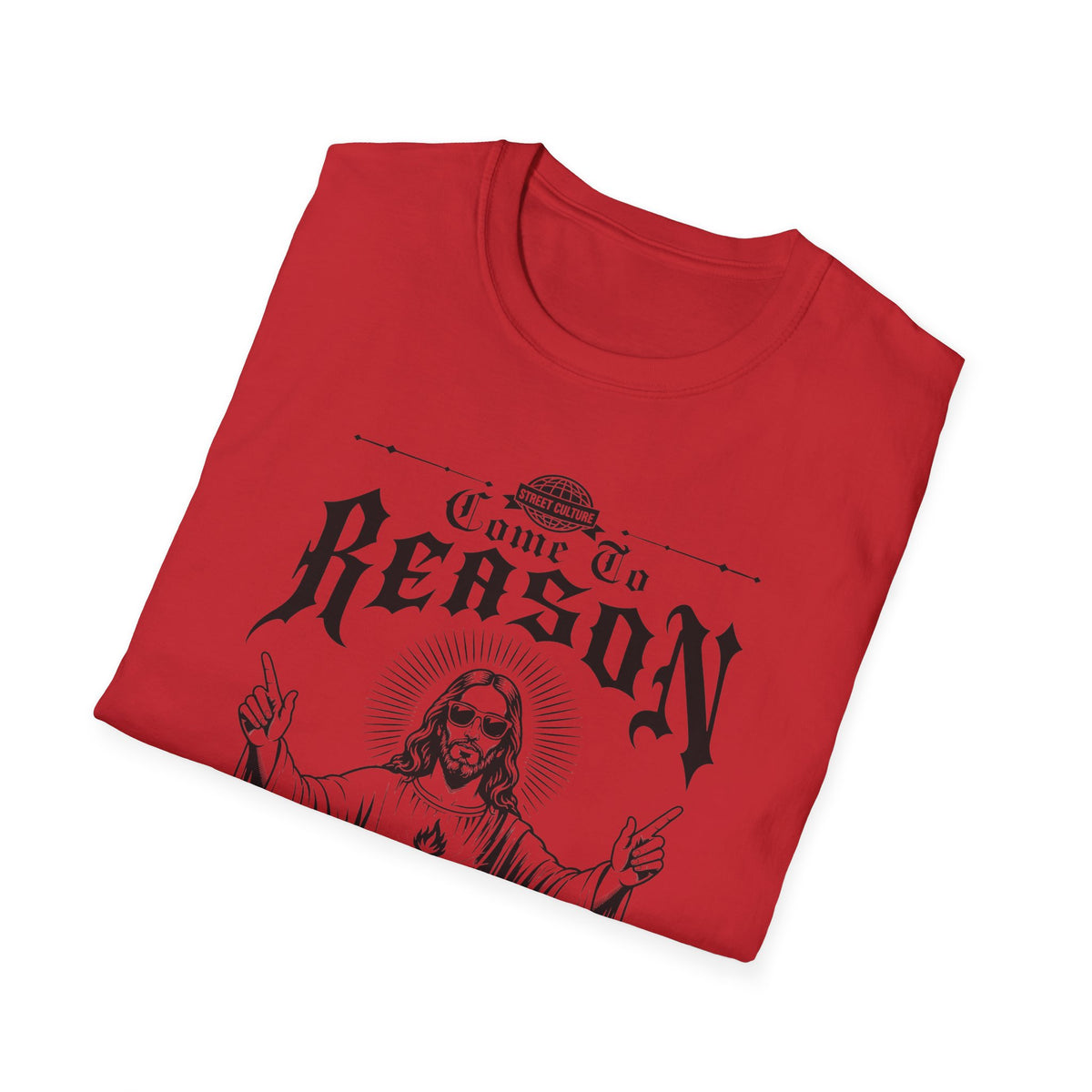 Come to Reason Graphic T-Shirt — Vintage Sacred Heart Jesus Illustration
