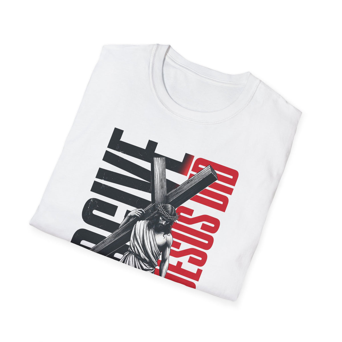 Forgive Like Jesus T-Shirt – Christian Faith Graphic Tee with Jesus Carrying Cross