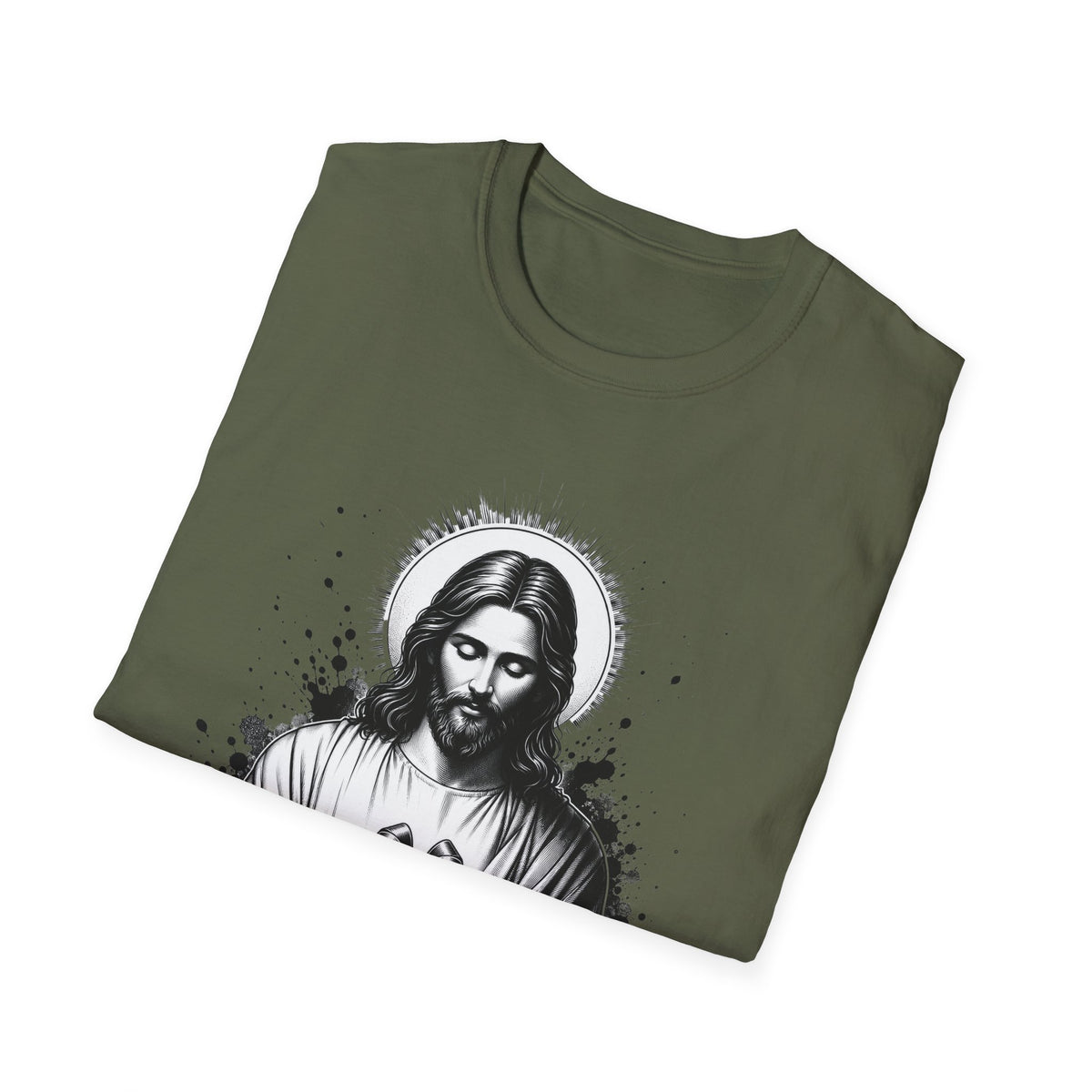 Jesus Holding Gift T-Shirt — Religious Christian Faith Christmas Tee