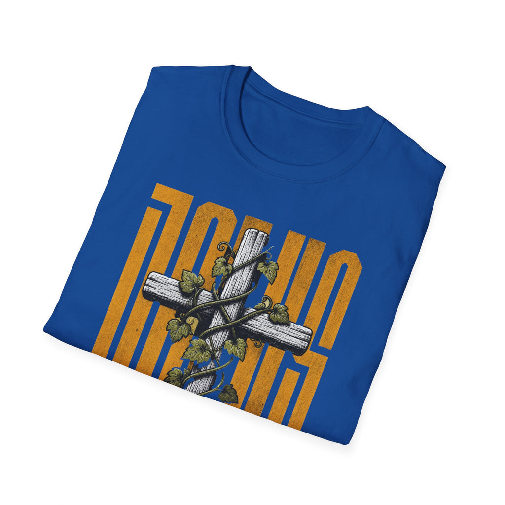 Jesus Cross T-Shirt - "The Light of the World" Christian Faith Tee (John 8:12)