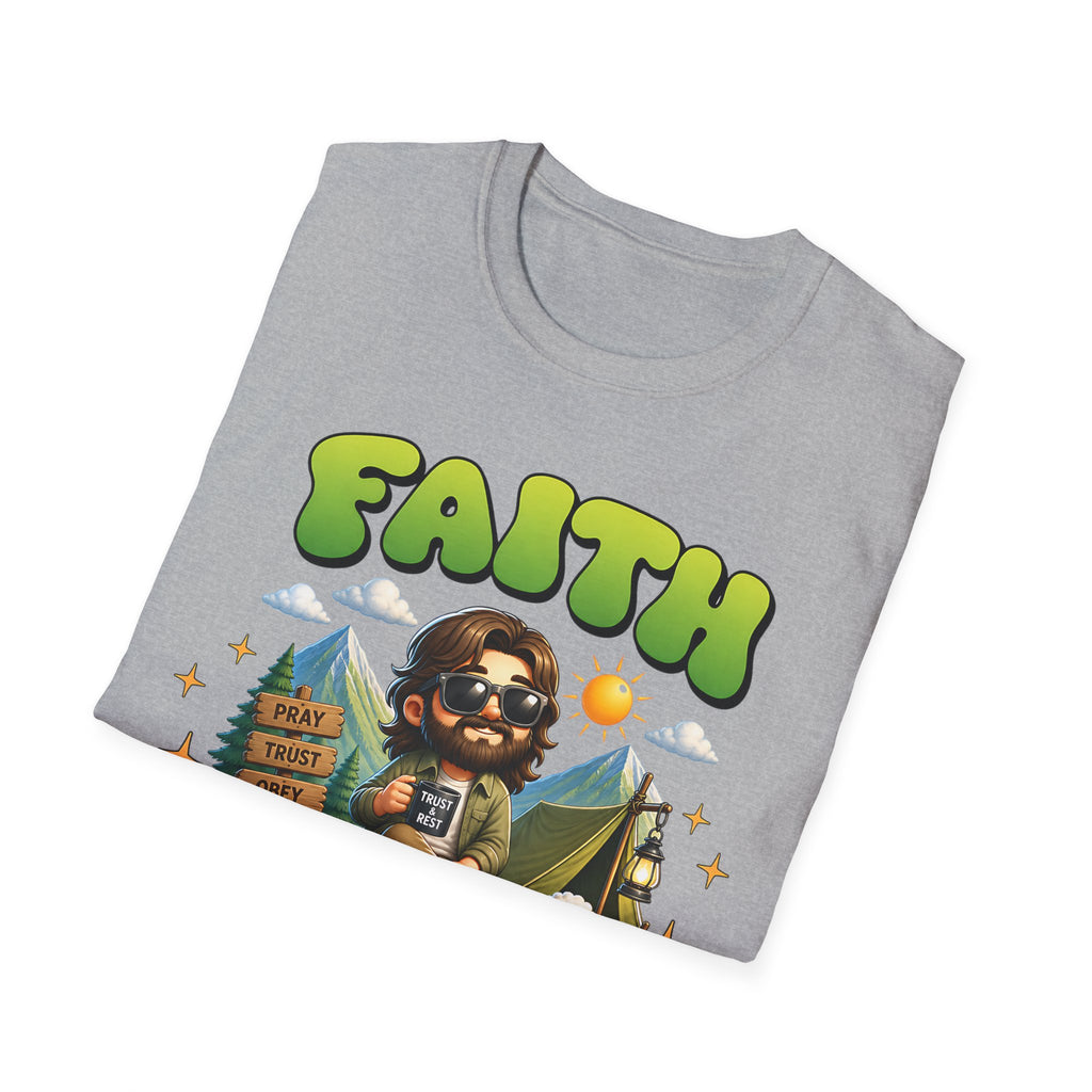 Faith Moves Mountains T-Shirt — Christian Camping Graphic Tee