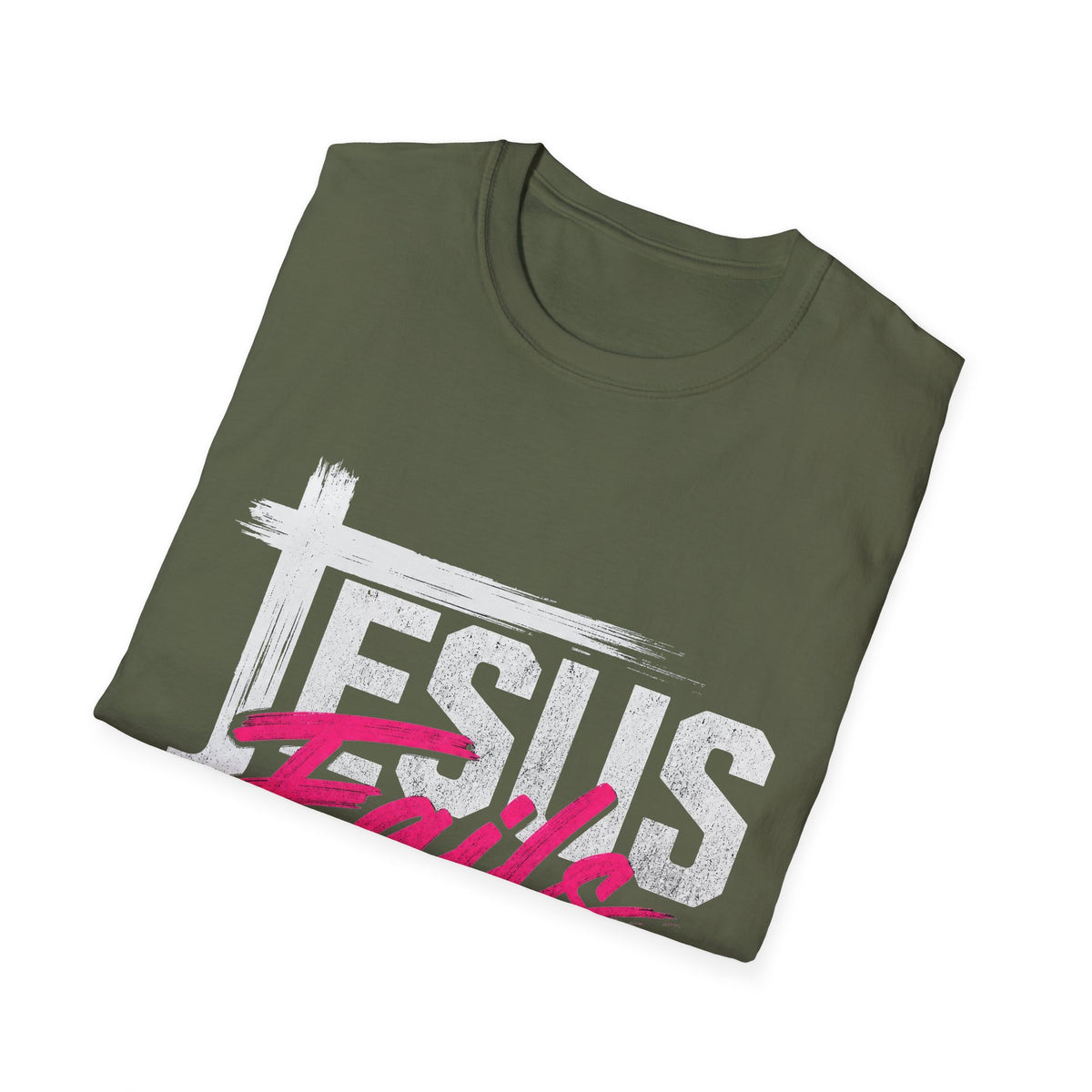 Jesus Never Fails T-Shirt — Christian Faith Inspirational Tee