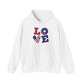 Patriotic LOVE Hoodie – American Flag Heart Pullover for 4th of July
