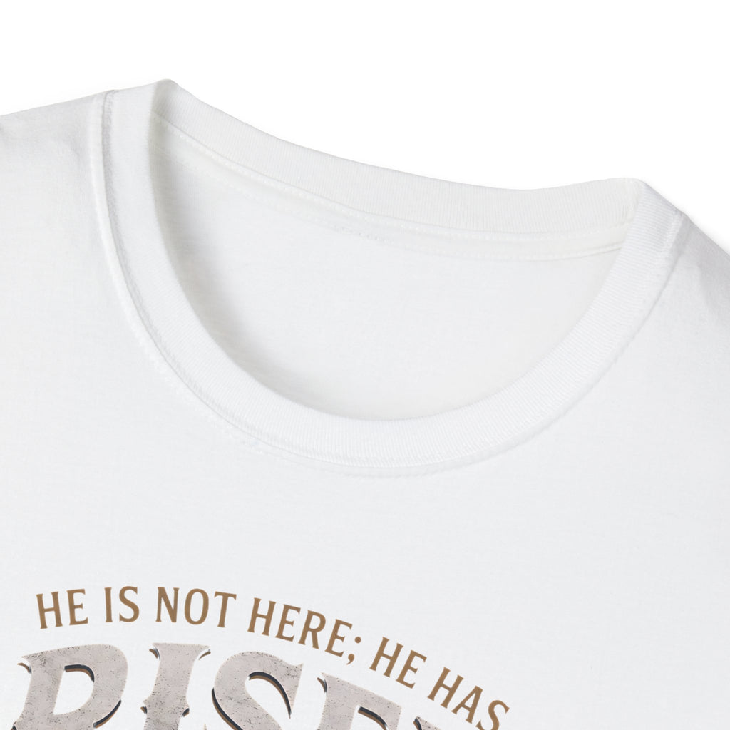Risen Cross T-Shirt — "He Is Risen Just As He Said" Easter Christian Shirt