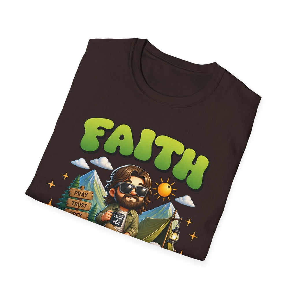 Faith Moves Mountains T-Shirt — Christian Camping Graphic Tee