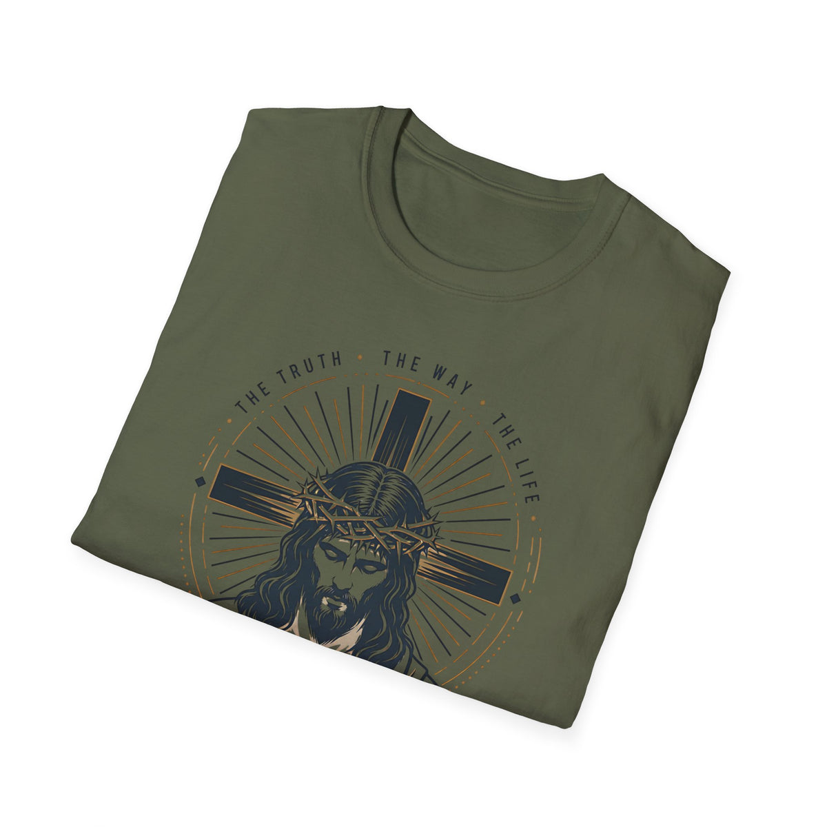 Jesus Cross Portrait T-Shirt — Christian Faith Graphic Tee