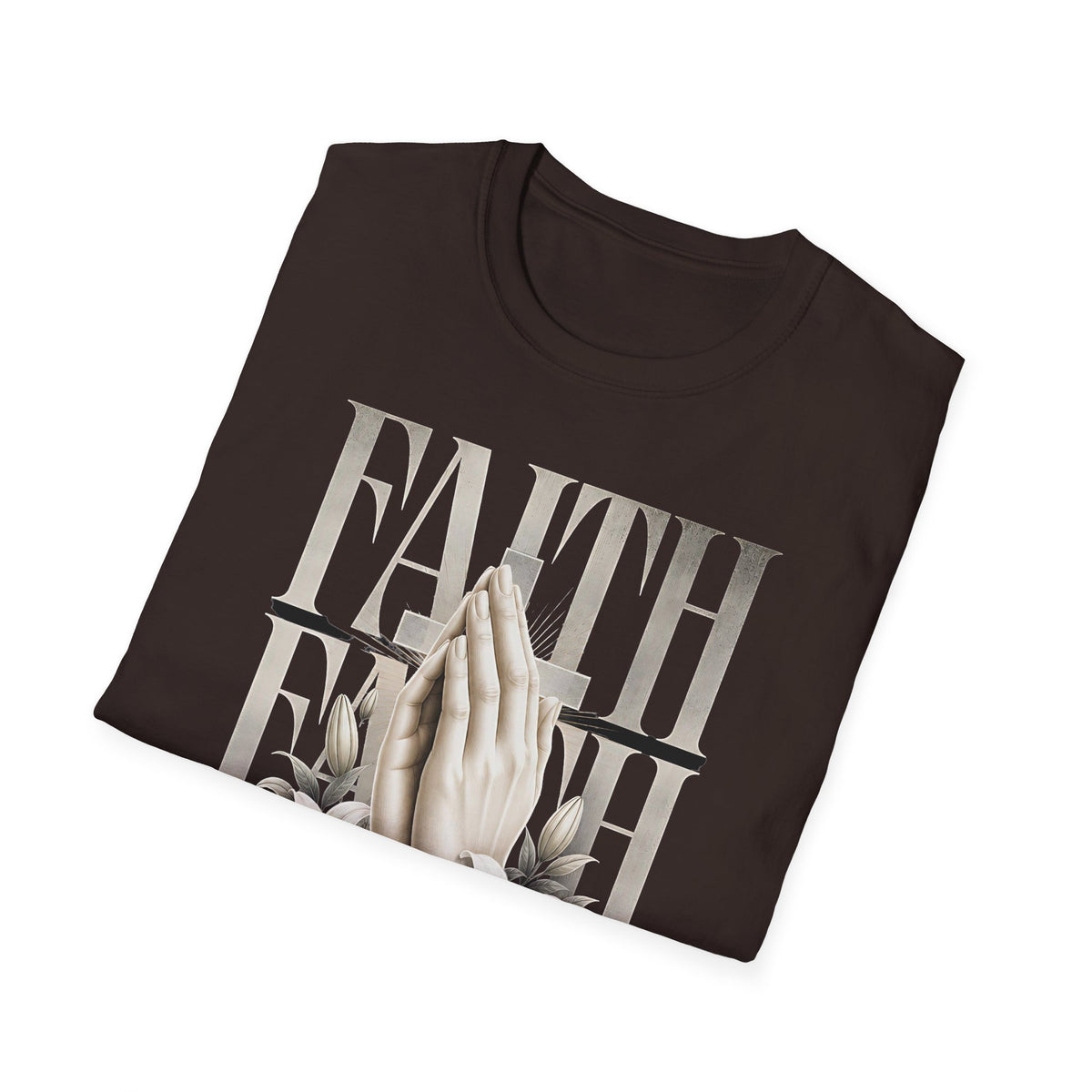Faith Prayer Hands T-Shirt — Christian Inspirational Tee