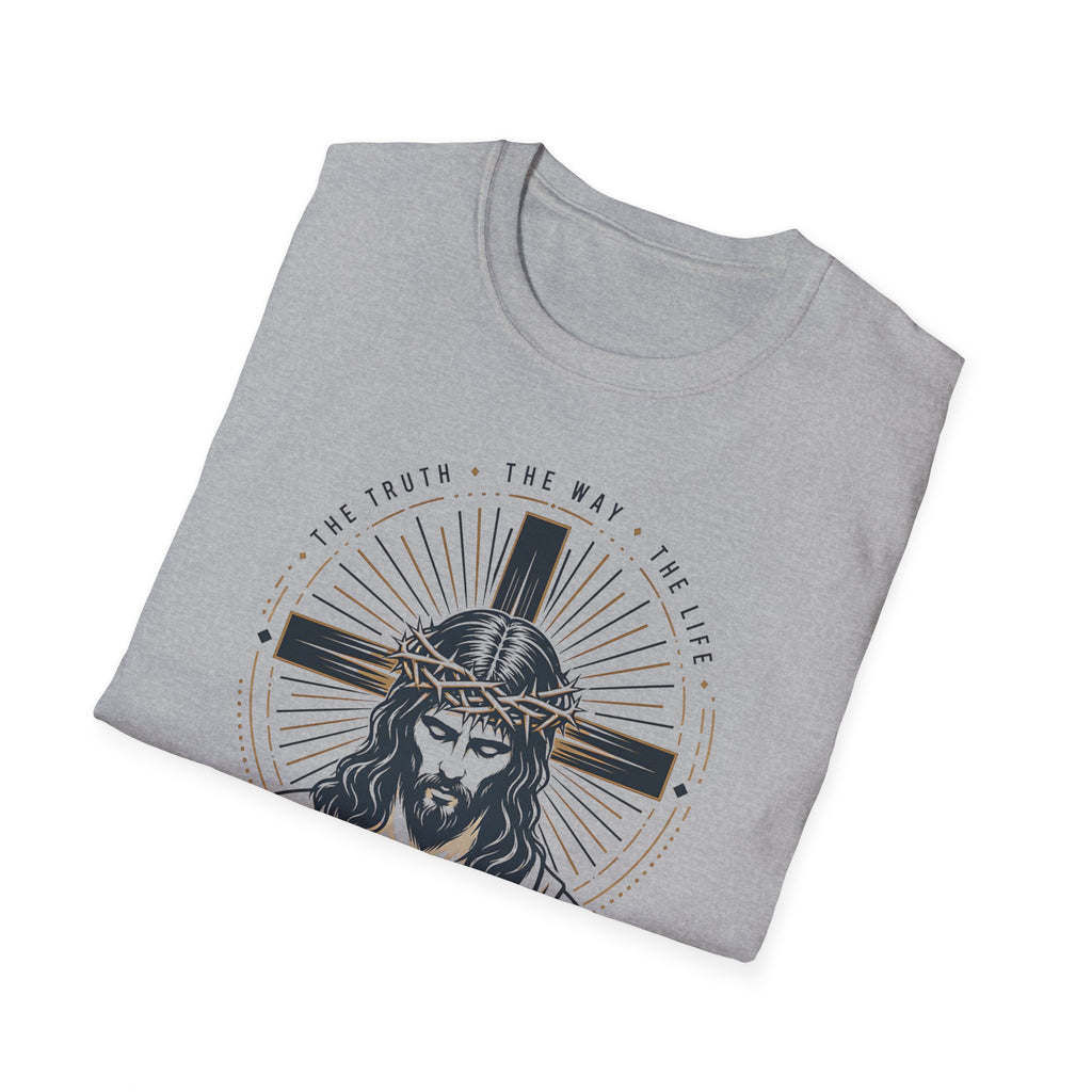 Jesus Cross Portrait T-Shirt — Christian Faith Graphic Tee