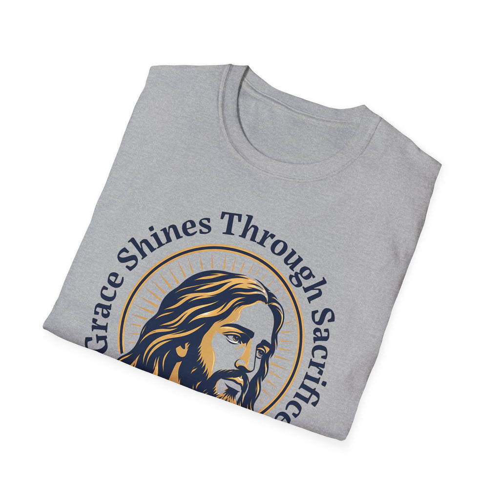 Grace Shines Through Sacrifice T-Shirt — Inspirational Jesus Christian Tee