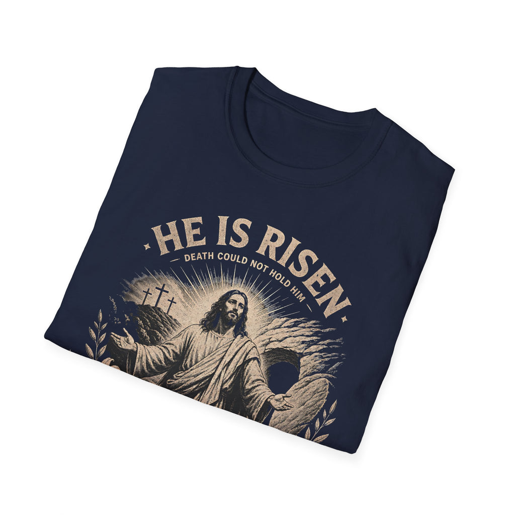 He Is Risen Christian T-Shirt — Victory Over Death Easter Jesus Tee