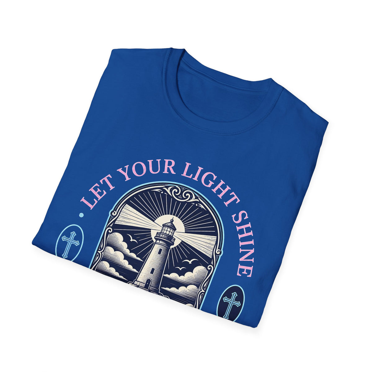 Faith Over Fear Lighthouse T-Shirt — "Let Your Light Shine" Christian Graphic Tee
