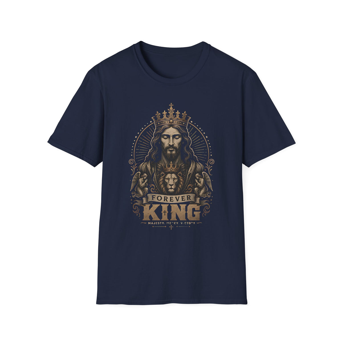 Forever King T-Shirt — Vintage Jesus Crown Graphic Tee