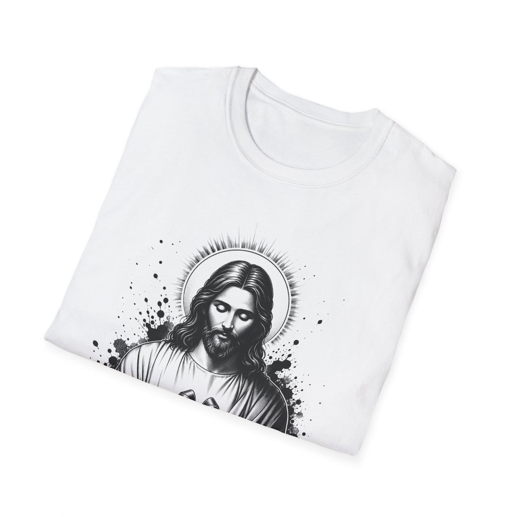 Jesus Holding Gift T-Shirt — Religious Christian Faith Christmas Tee