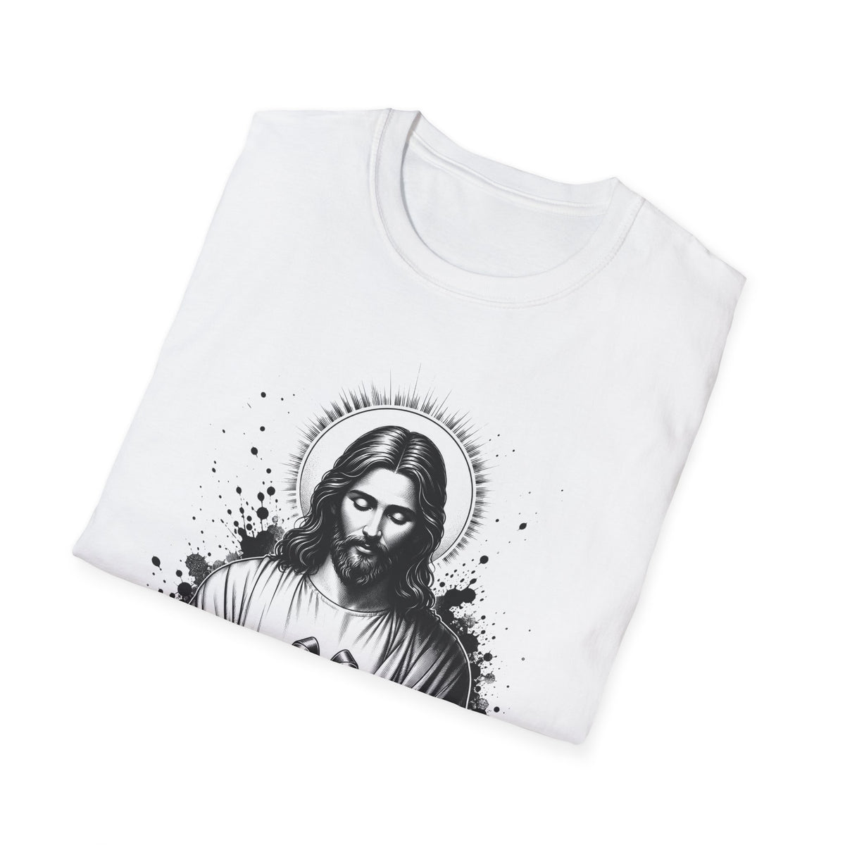 Jesus Holding Gift T-Shirt — Religious Christian Faith Christmas Tee