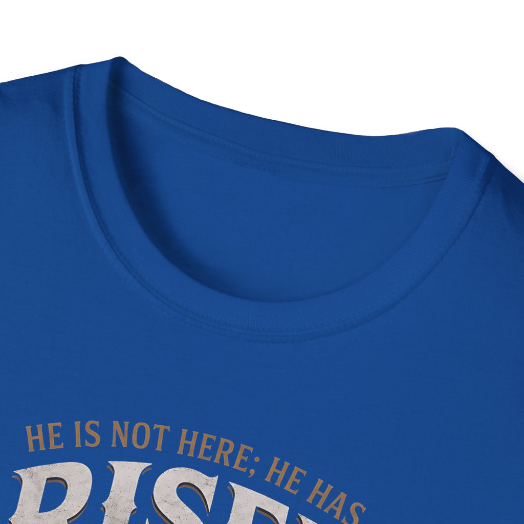 Risen Cross T-Shirt — "He Is Risen Just As He Said" Easter Christian Shirt