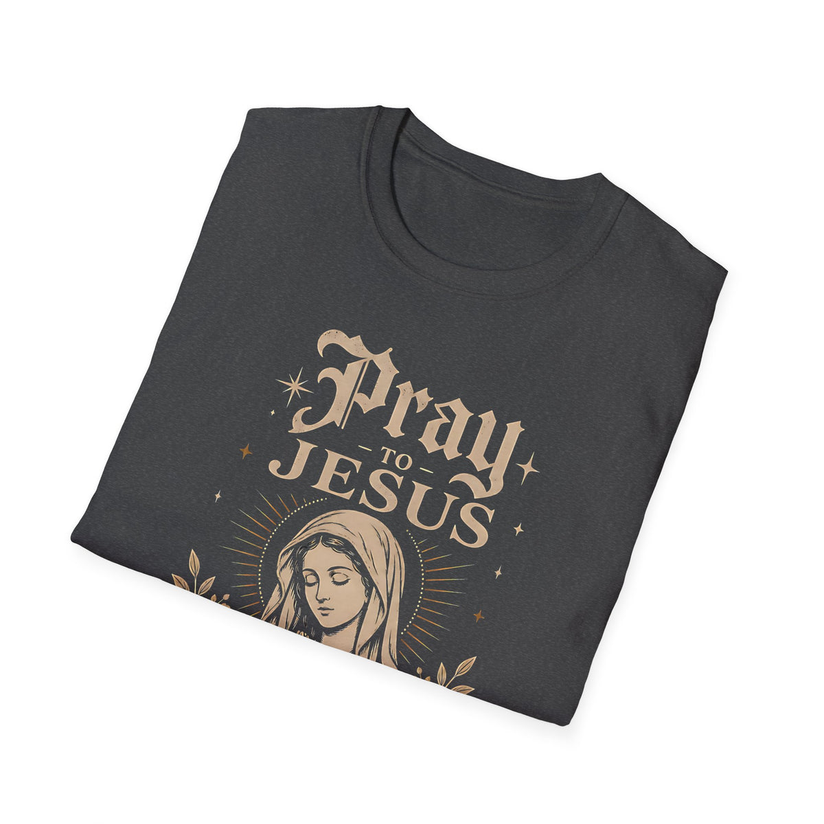 Pray to Jesus Graphic T-Shirt — Vintage Marian Faith Tee