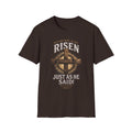Risen Cross T-Shirt — "He Is Risen Just As He Said" Easter Christian Shirt