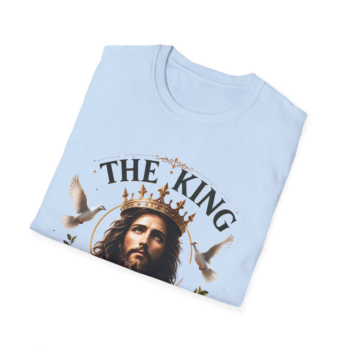 Jesus The King T-Shirt — Christian Faith Graphic Tee, ‘The King Jesus’ Inspirational Religious Shirt for Church & Gifts