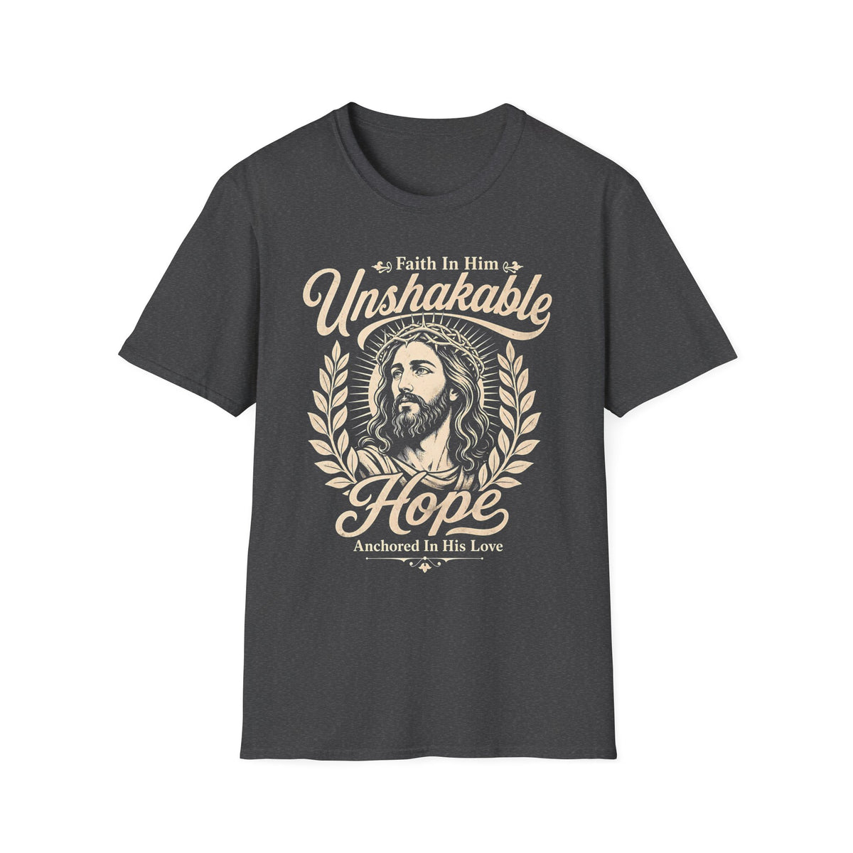 Christian T-Shirt — "Unshakable Hope" Faith in Him Graphic Tee