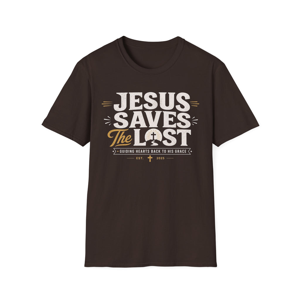 Jesus Saves T-Shirt — Faith-Based Christian Tee with 'The Lost' Design
