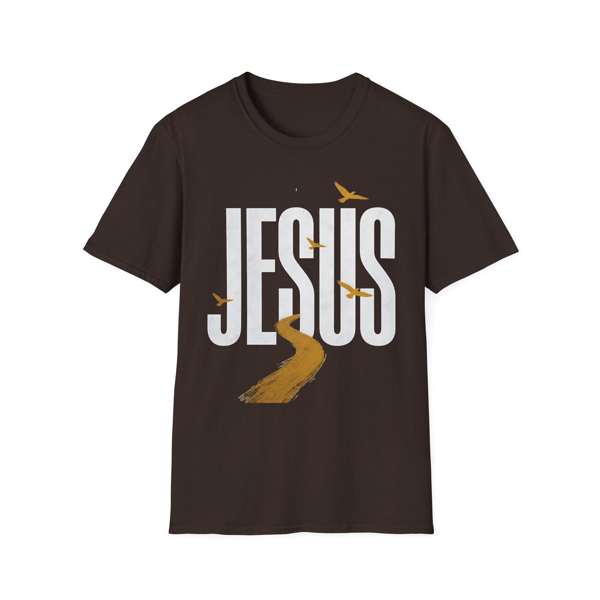 Jesus Path T-Shirt — Christian Faith Graphic Tee with Birds
