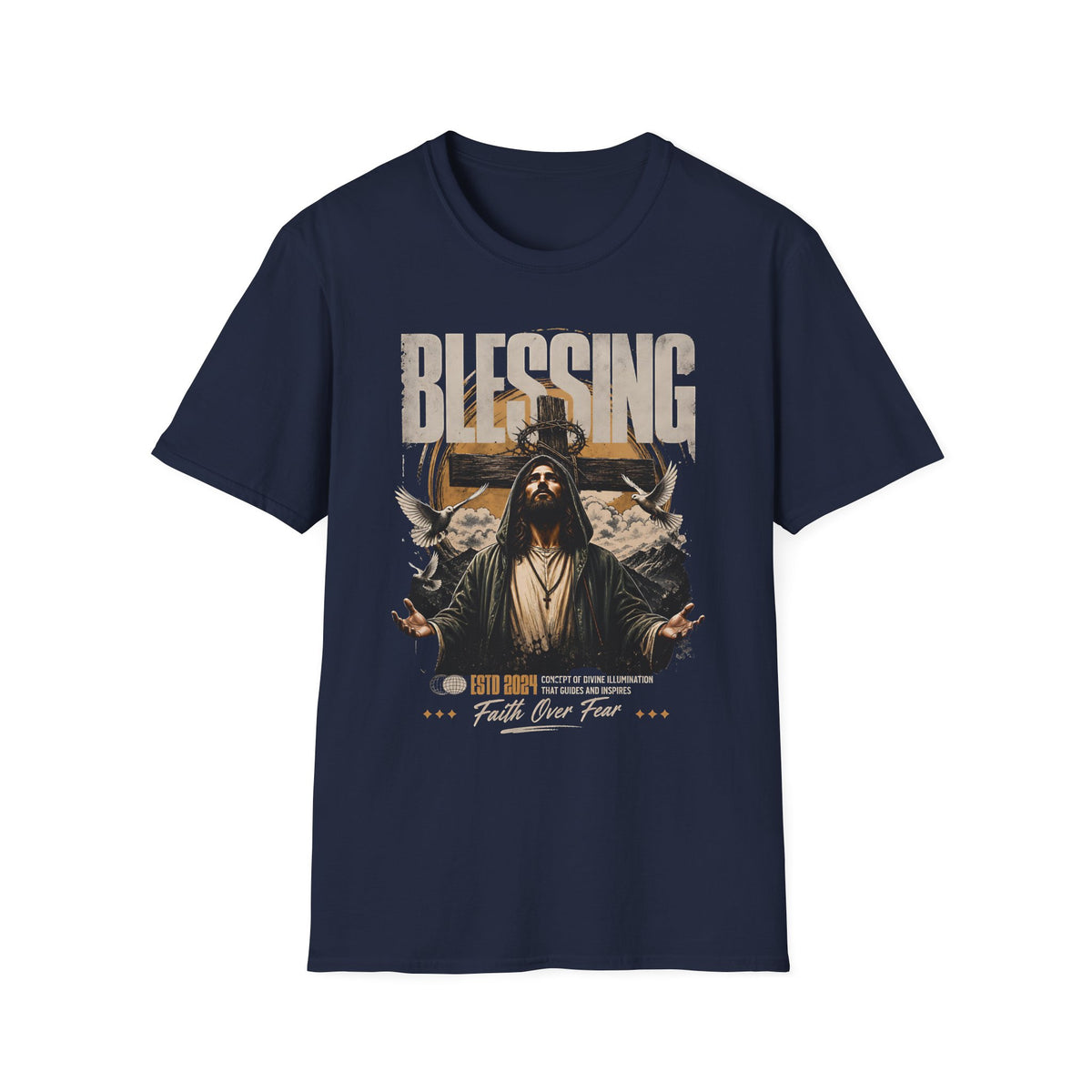 Blessing Jesus Graphic T-Shirt — Faith Over Fear Christian Tee
