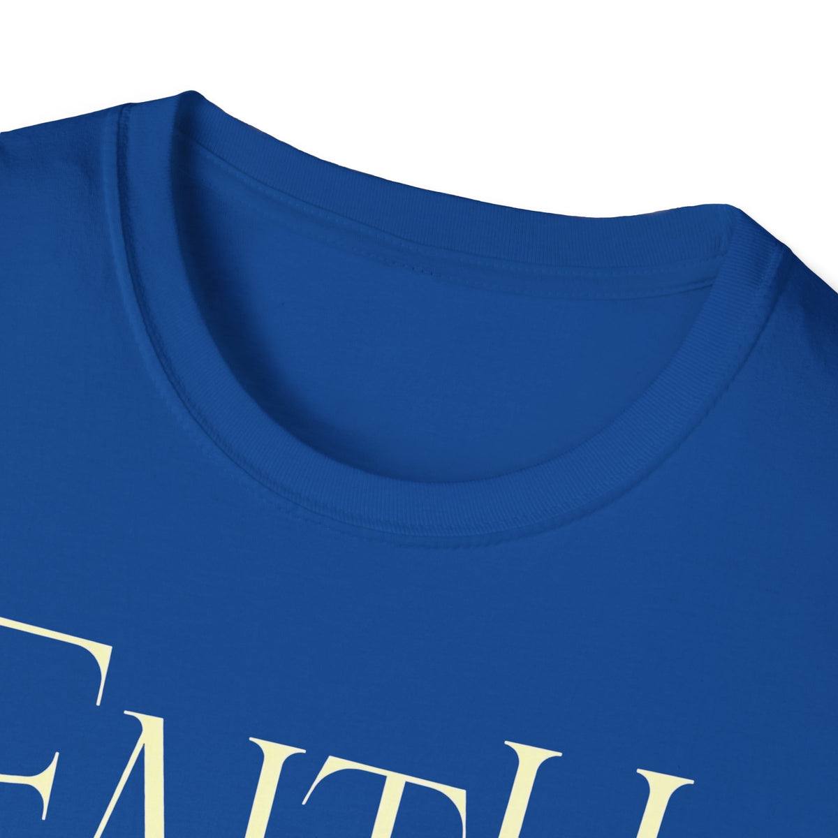 Faith Graphic T-Shirt — Cross & Mountains Christian Tee (Trust • Believe • Receive)
