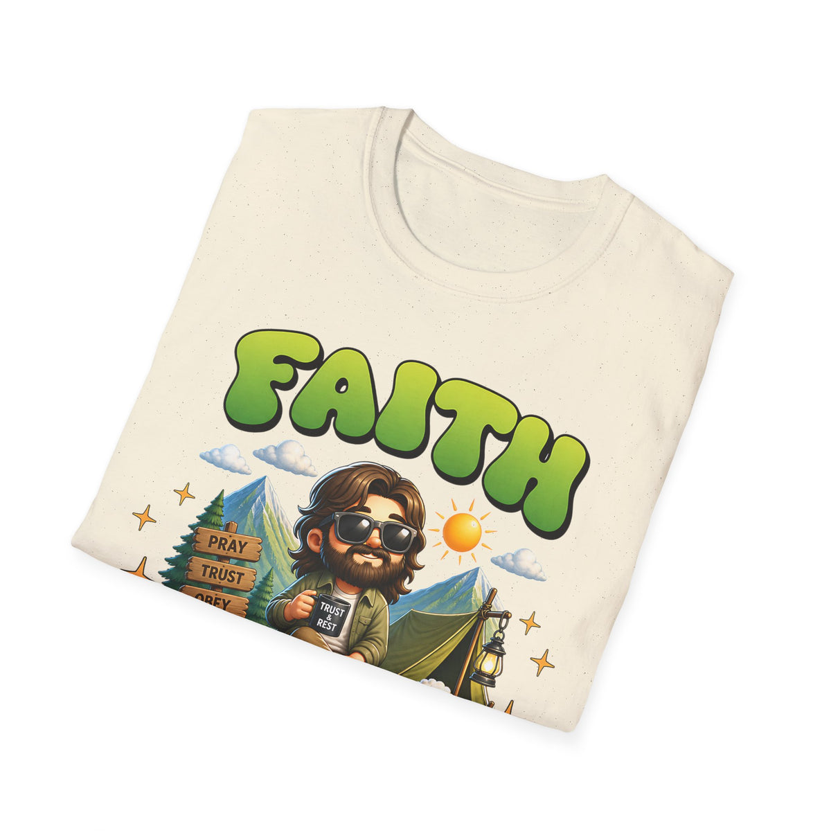 Faith Moves Mountains T-Shirt — Christian Camping Graphic Tee