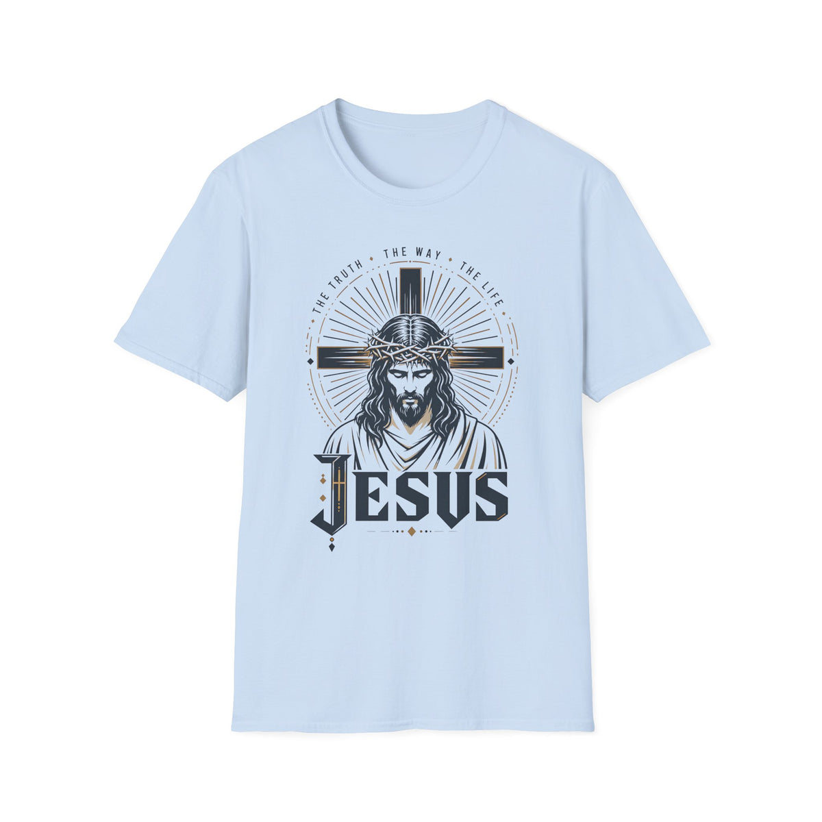 Jesus Cross Portrait T-Shirt — Christian Faith Graphic Tee