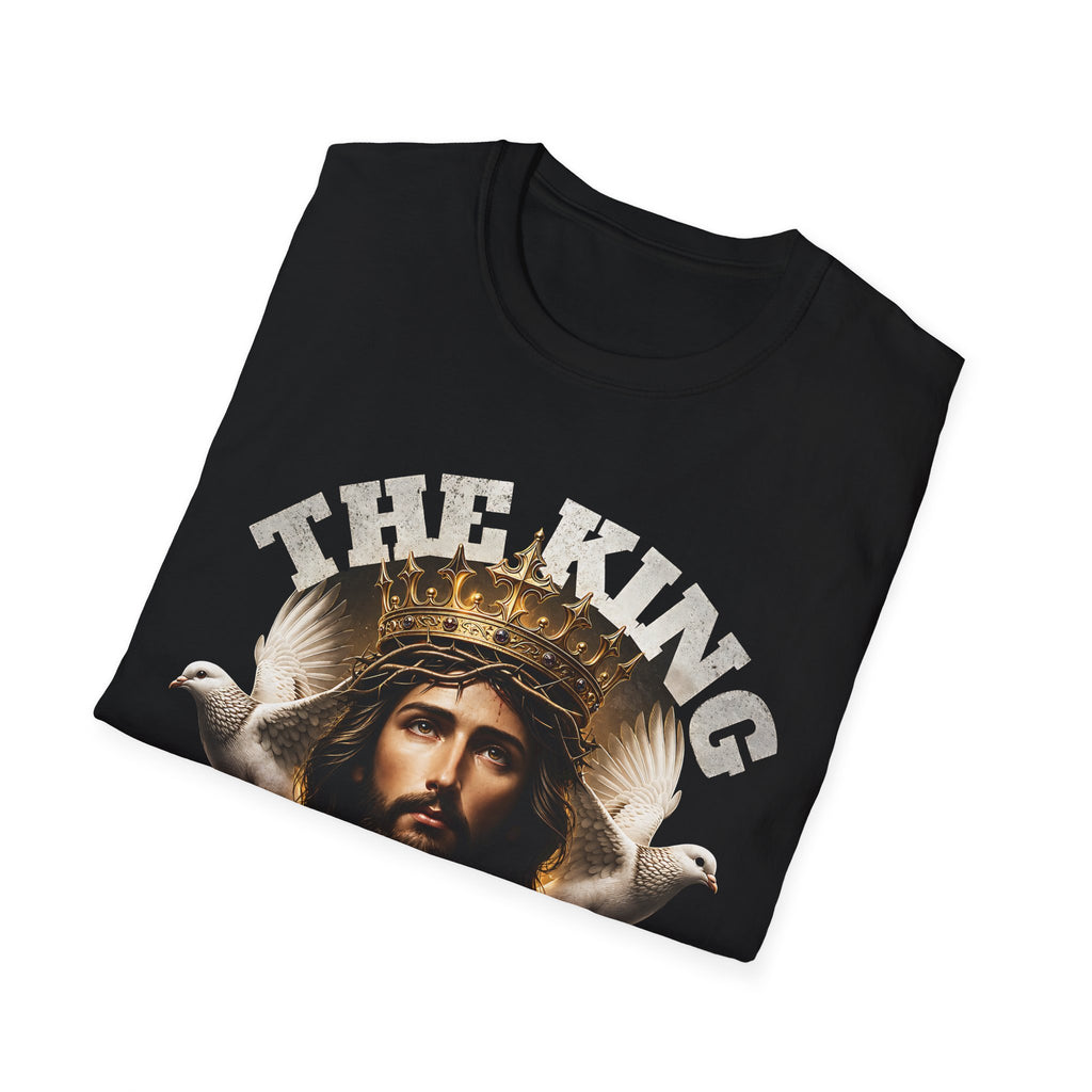 Jesus 'The King' T-Shirt — Crowned Christ Graphic Tee (Faith Gifts, Easter/Christmas)