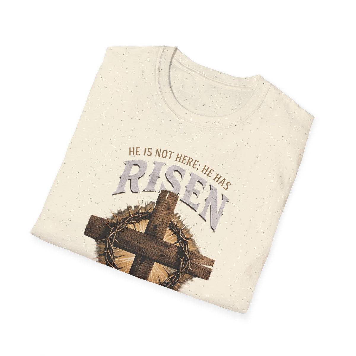 Risen Cross T-Shirt — "He Is Risen Just As He Said" Easter Christian Shirt