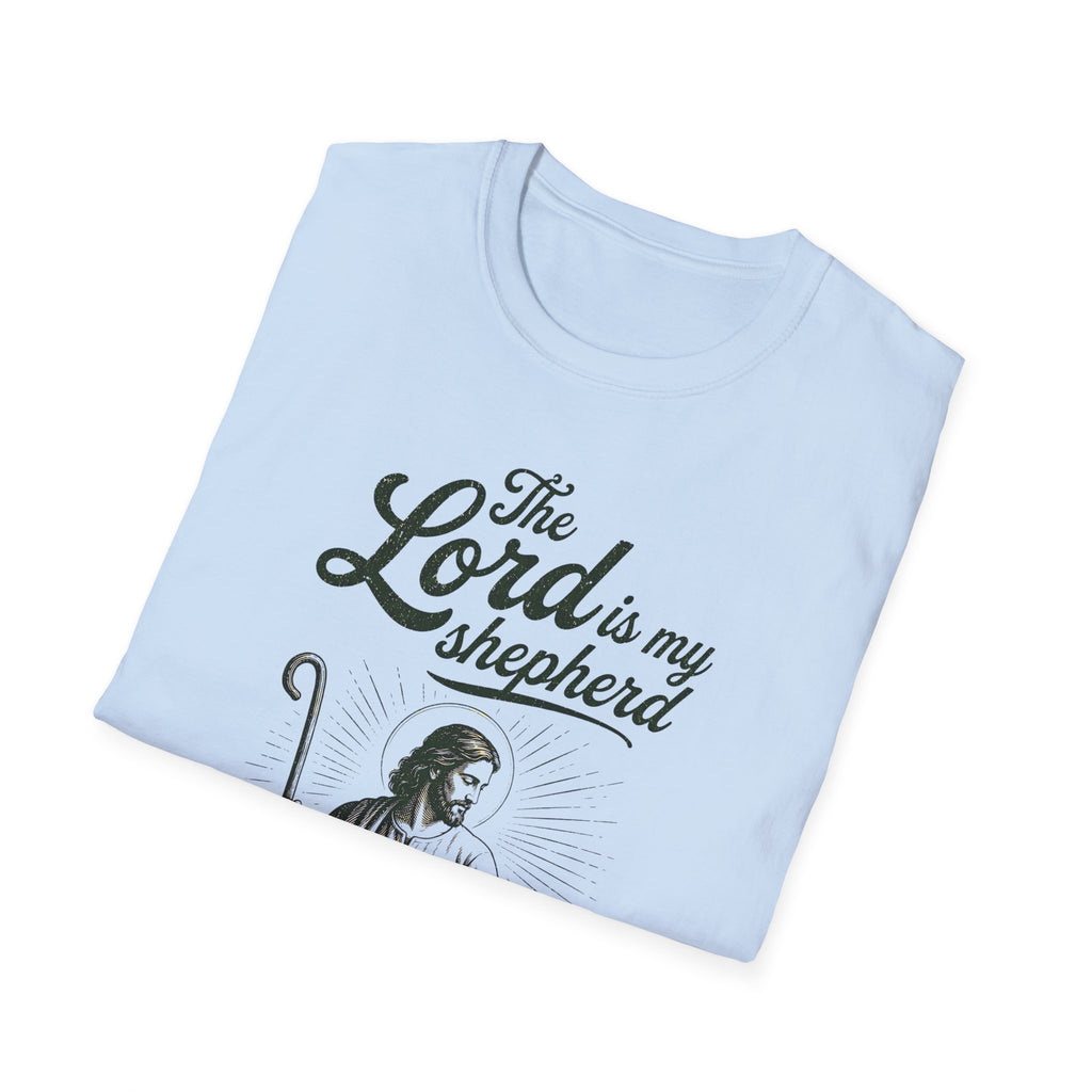 Christian T-Shirt — “The Lord Is My Shepherd, I Shall Not Want” Faith Tee
