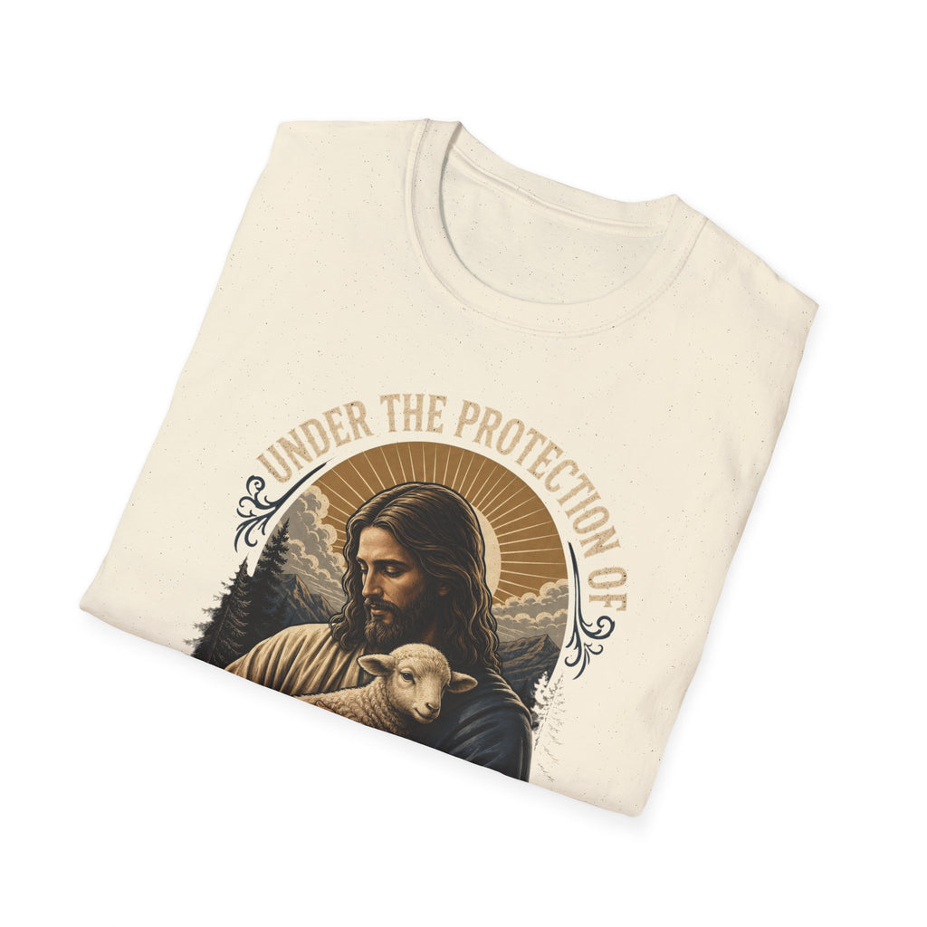 T-Shirt — "Under the Protection of Jesus Christ" Christian Graphic Tee