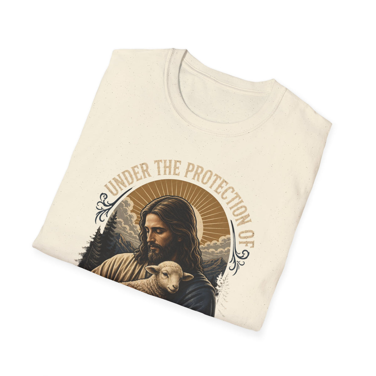 T-Shirt — "Under the Protection of Jesus Christ" Christian Graphic Tee