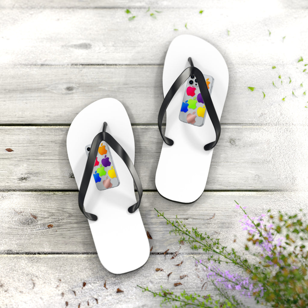 Flip Flops — Colorful Paint Palette Phone Case Print Sandals
