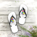 Flip Flops — Colorful Paint Palette Phone Case Print Sandals