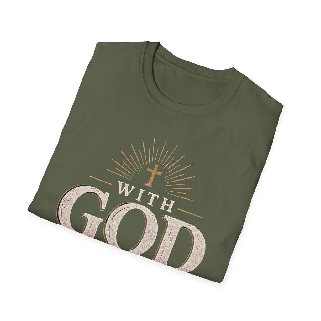 With God All Things Are Possible T-Shirt — Christian Faith Inspirational Tee