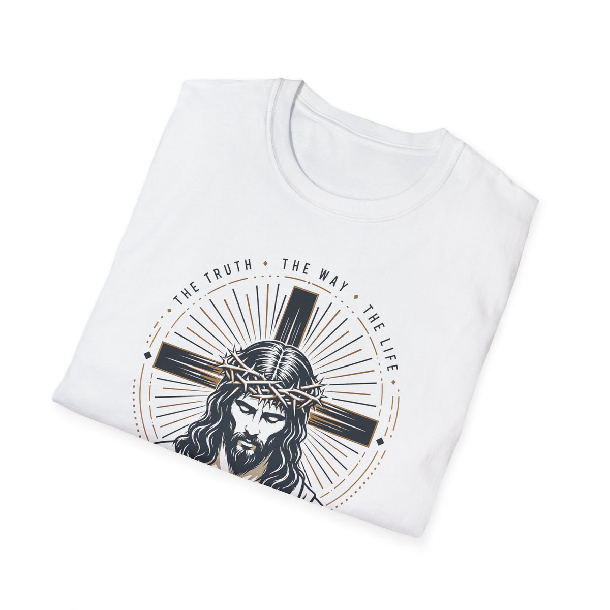 Jesus Cross Portrait T-Shirt — Christian Faith Graphic Tee