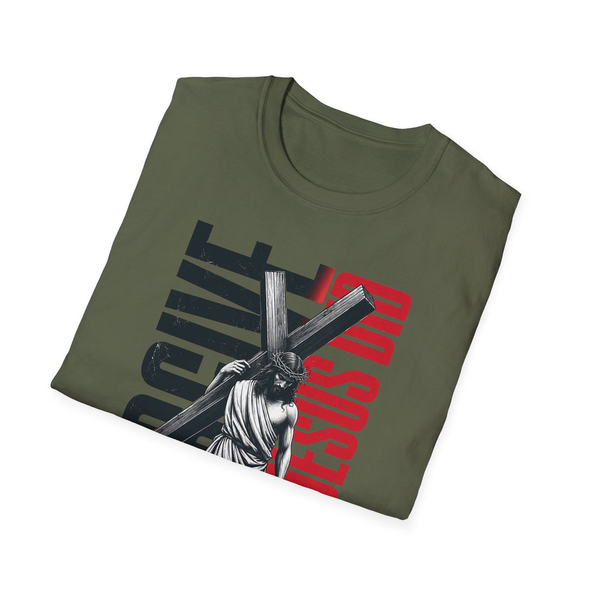Forgive Like Jesus T-Shirt – Christian Faith Graphic Tee with Jesus Carrying Cross