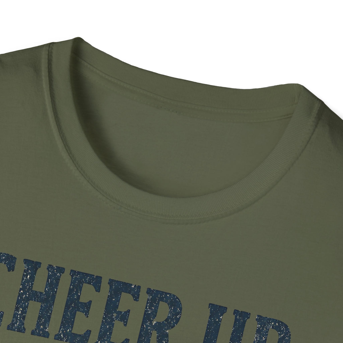 Cheer Up Christian T‑Shirt — John 16:33 Cross Design