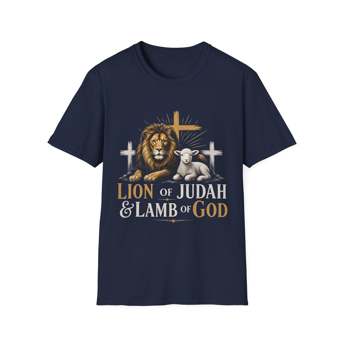 Christian T-Shirt — Lion of Judah & Lamb of God Graphic Tee