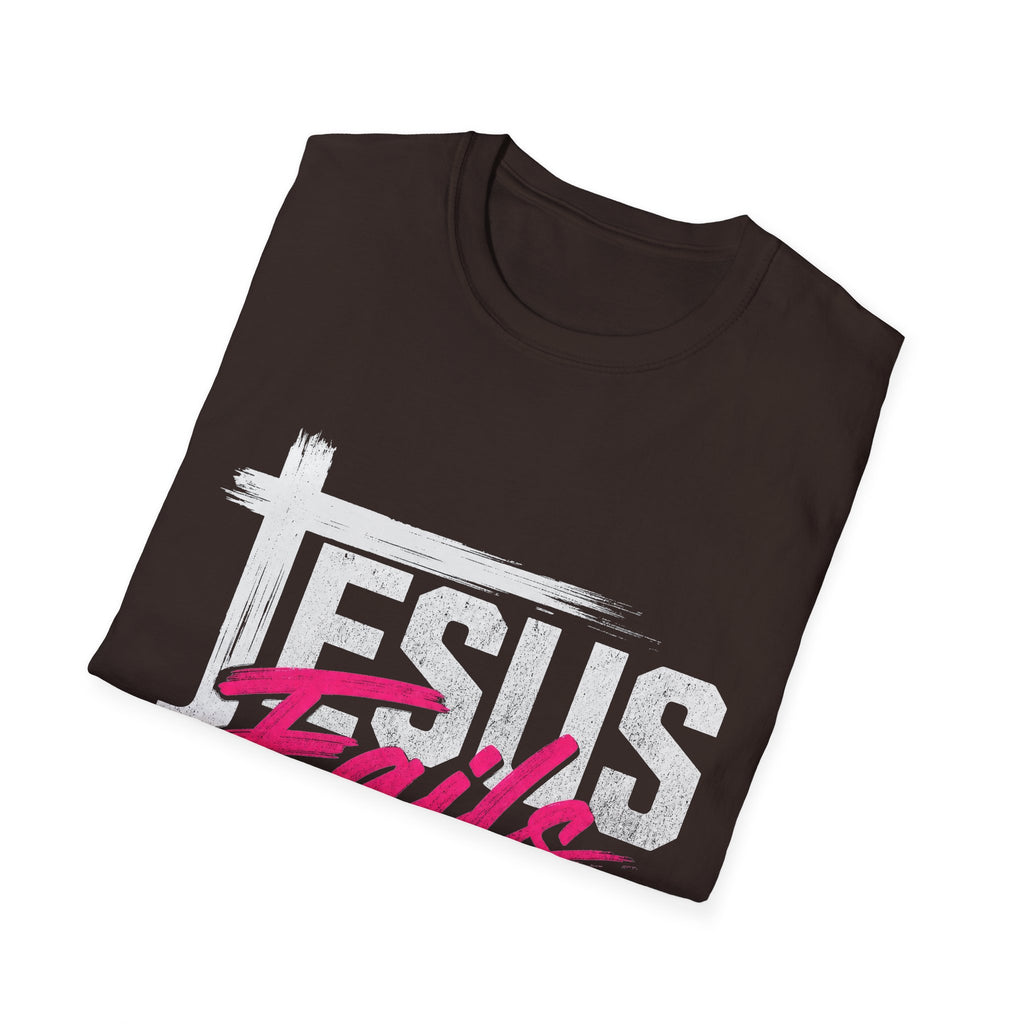 Jesus Never Fails T-Shirt — Christian Faith Inspirational Tee